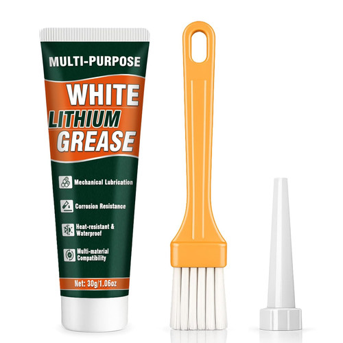 White lithium grease tube with - white,